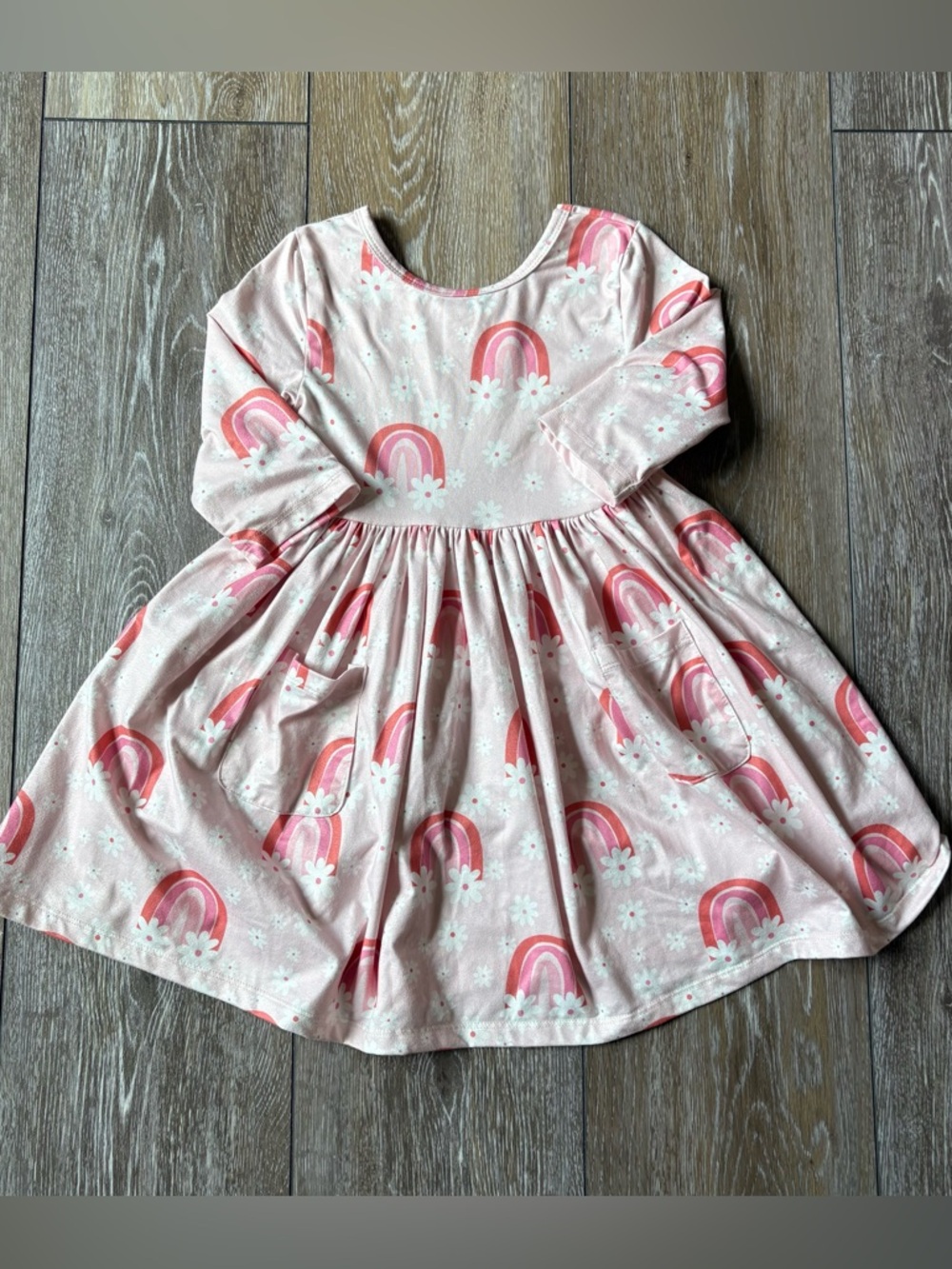 Mila & Rose Twirly Floral Rainbow Dress